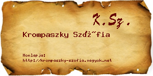 Krompaszky Szófia névjegykártya
